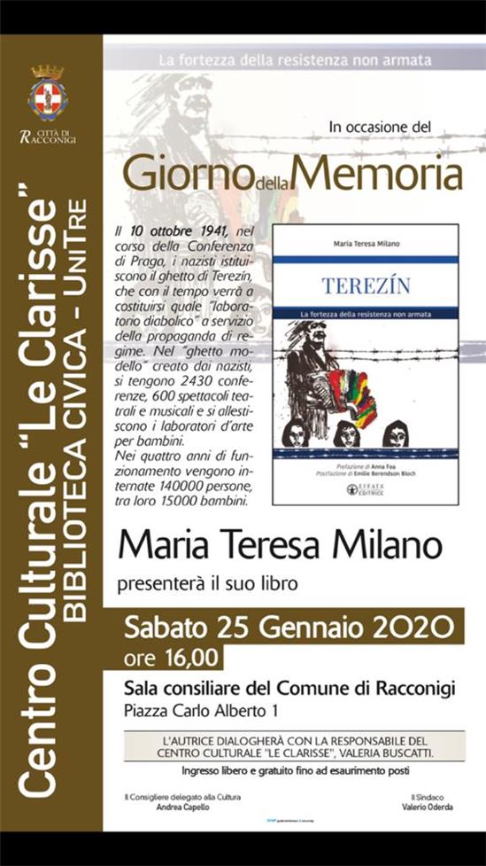 Maria Teresa Milano  presenta il suo libro Terezin